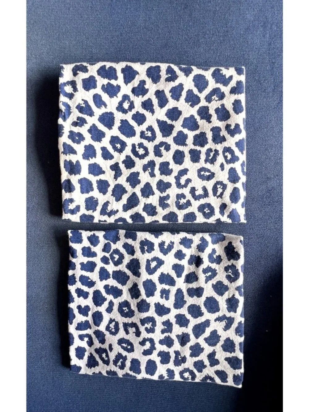 PR Ikea KVASTFIBBLA Pillowcases BLUE Wht Animal Print Leopard Cheetah STD Cotton